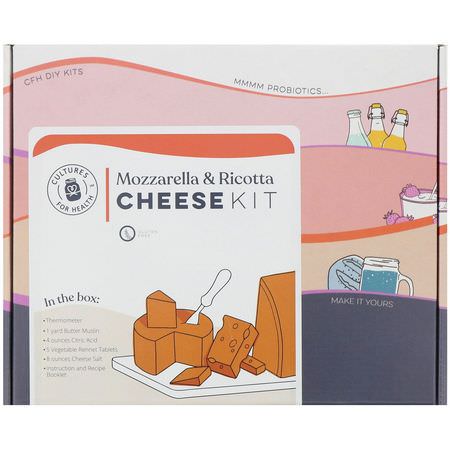 Cultures for Health, Cheese Kit, Mozzarella & Ricotta, 1 Kit:الخل ,الزي,ت