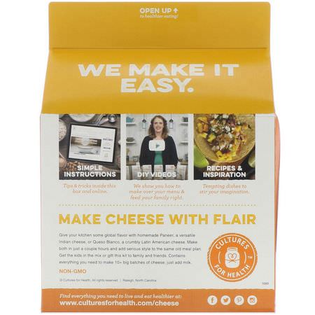 Cultures for Health, Real Cheese Kit, Paneer & Queso Blanco, 1 Kit:الخل ,الزي,ت
