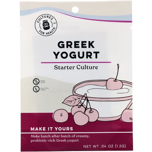Cultures for Health, Greek Yogurt, 2 Packets, .04 oz (1.2 g) فوائد