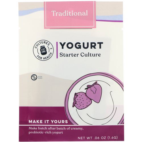 Cultures for Health, Yogurt, Traditional, 4 Packets, .06 oz (1.6 g) فوائد