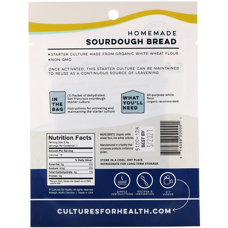 Cultures for Health, San Francisco Sourdough, 1 Packet, .19 oz (5.4 g):يلف, خبز