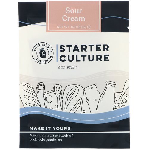 Cultures for Health, Starter Culture, Sour Cream, 4 Packets, .06 oz (1.6 g) فوائد