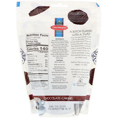 Daelmans, Mini Stroopwafels, Chocolate Caramel, 5.29 oz (150 g):,جبات خفيفة