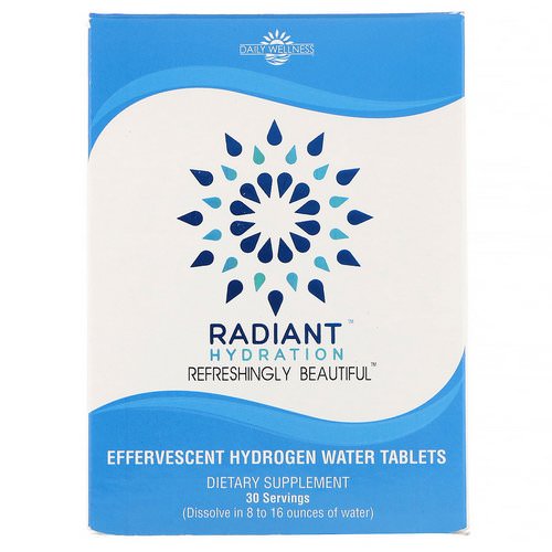 Daily Wellness Company, Radiant Hydration, 30 Effervesecent Hydrogen Water Tablets فوائد