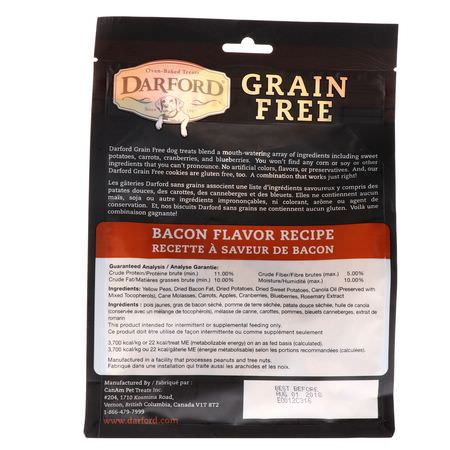 Darford, Grain Free, Premium Oven-Baked Dog Treats, Bacon Flavor Recipe, 12 oz (340 g):علاج الحي,انات الأليفة, الحي,انات الأليفة
