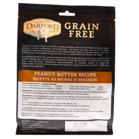 Darford, Grain Free, Premium Oven-Baked Dog Treats, Peanut Butter Recipe, 12 oz (340 g):علاج الحي,انات الأليفة, الحي,انات الأليفة