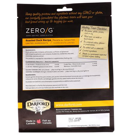 Darford, Zero/G, Oven Baked, All Natural, Treats For Dogs, Roasted Duck Recipe, 12 oz (340 g):علاج الحي,انات الأليفة, الحي,انات الأليفة