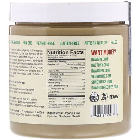Dastony, 100% Organic Sprouted Sunflower Seed Butter, 8 oz (227 g):يحفظ, ينتشر