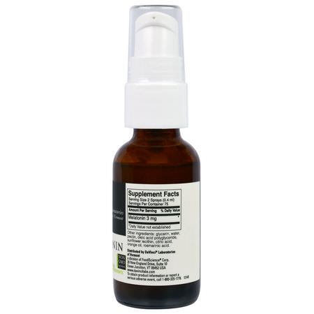 DaVinci Laboratories of Vermont, Melatonin Spray, 1 fl oz (30 ml):الميلات,نين, الن,م