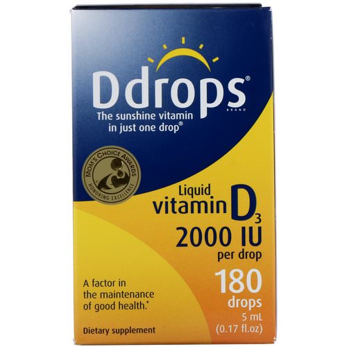 Ddrops, Liquid Vitamin D3, 2,000 IU, 0.17 fl oz (5 ml) فوائد