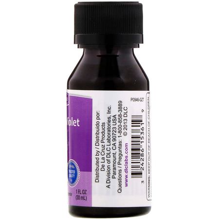 De La Cruz, Gentian Violet, First Aid Antiseptic, 1 fl oz (30 ml):الجنطيانا, المعالجة المثلية