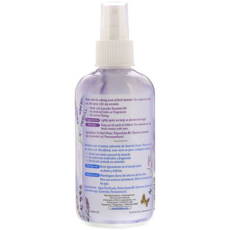 De La Cruz, Lavender Water Body Spray, 8 fl oz (236 ml):بخاخ الزيت العطري, العطر