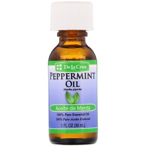 De La Cruz, Peppermint Oil, 100% Pure Essential Oil, 1 fl oz (30 ml) فوائد