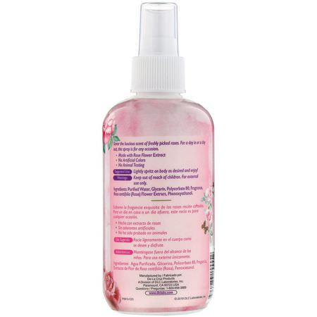 De La Cruz, Rose Water Body Spray, 8 fl oz (236 ml):بخاخ الزيت العطري, العطر