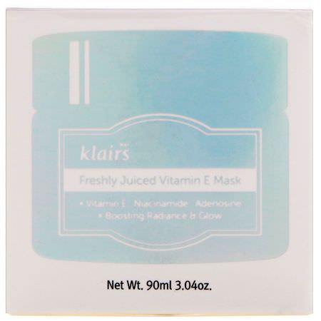 Dear, Klairs, Freshly Juiced Vitamin E Mask, 3.4 oz (90 ml):مرطبات K-جمال, الكريمات