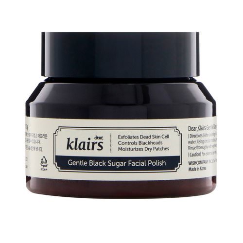 Dear, Klairs, Gentle Black Sugar Facial Polish, 3.8 oz (110 g) فوائد