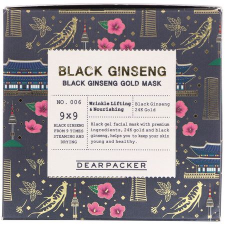 Dear Packer, Black Ginseng, Black Ginseng Gold Mask, 3.4 fl oz (100 ml):أقنعة مضادة للشيخ,خة, أقنعة K-جمال لل,جه