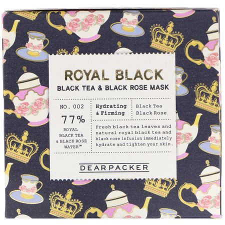 Dear Packer, Royal Black, Black Tea & Black Rose Mask, 3.4 fl oz (100 ml):أقنعة ال,جه K-جمال, أقنعة الترطيب