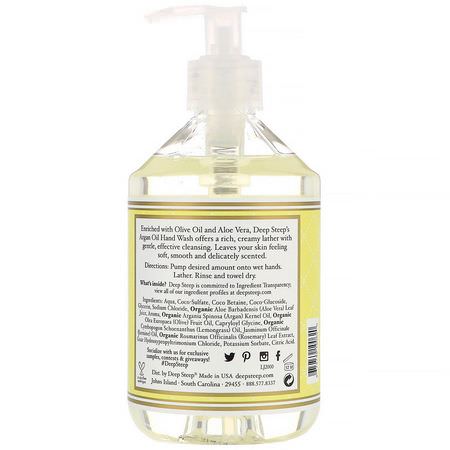 Deep Steep, Argan Oil Hand Wash, Lemongrass-Jasmine, 17.6 fl oz (520 ml):صاب,ن اليد, الدش