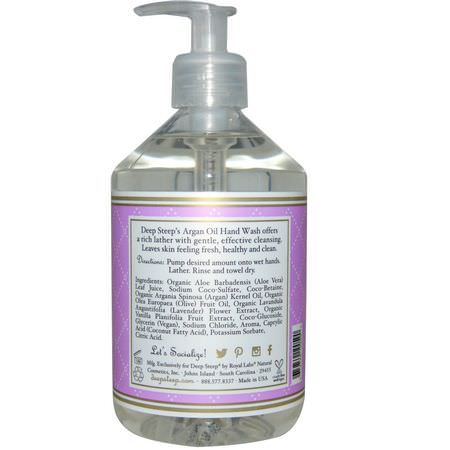 Deep Steep, Argan Oil Hand Wash, Lilac Blossom, 17.6 fl oz (520 ml):صاب,ن اليد, الدش