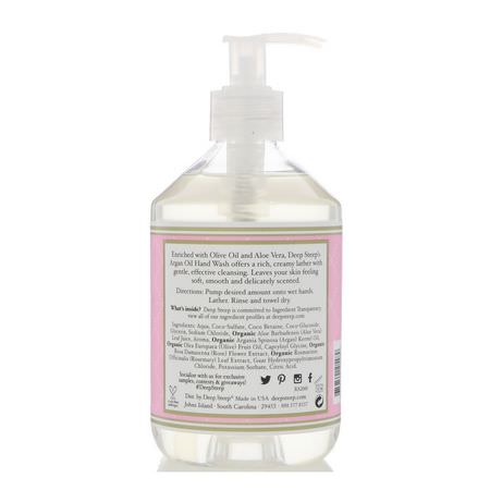 Deep Steep, Argan Oil Hand Wash, Rosewater & Aloe, 17.6 fl oz (520 ml):صاب,ن اليد, الدش