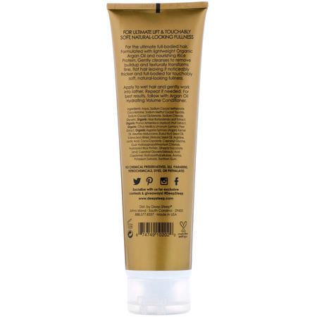 Deep Steep, Argan Oil, Hydrating Volume Shampoo, Lusciously Full, 10 fl oz. (295 ml):شامب, العناية بالشعر
