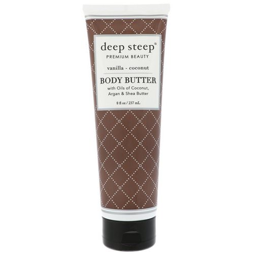 Deep Steep, Body Butter, Vanilla Coconut, 8 fl oz (237 ml) فوائد