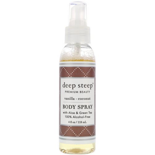Deep Steep, Body Spray, Vanilla - Coconut, 4 fl oz (118 ml) فوائد
