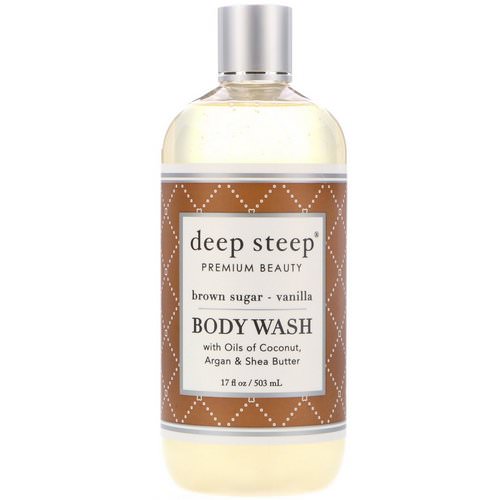 Deep Steep, Body Wash, Brown Sugar - Vanilla, 17 fl oz (503 ml) فوائد