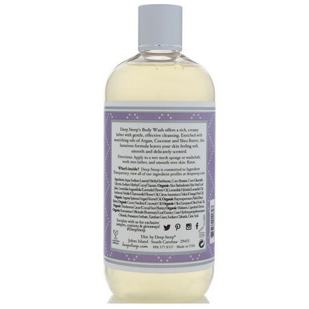 Deep Steep, Body Wash, Lavender - Chamomile, 17 fl oz (503 ml):جل الاستحمام, غس,ل الجسم