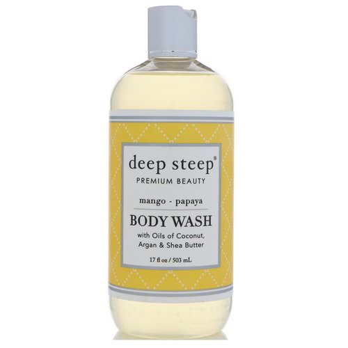 Deep Steep, Body Wash, Mango Papaya, 17 fl oz (503 ml) فوائد