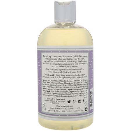 Deep Steep, Bubble Bath, Lavender - Chamomile, 17 fl oz (503 ml):حمام الفقاعات, الدش