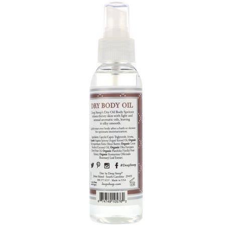 Deep Steep, Dry Body Oil, Vanilla - Coconut, 4 fl oz (118 ml):زي,ت, أملاح الاستحمام
