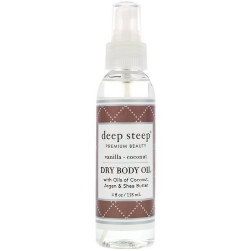 Deep Steep, Dry Body Oil, Vanilla - Coconut, 4 fl oz (118 ml) فوائد