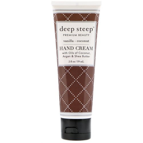 Deep Steep, Hand Cream, Vanilla - Coconut, 2 fl oz (59 ml) فوائد