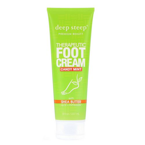 Deep Steep, Therapeutic Foot Cream, Candy Mint, 8 fl oz (237 ml) فوائد
