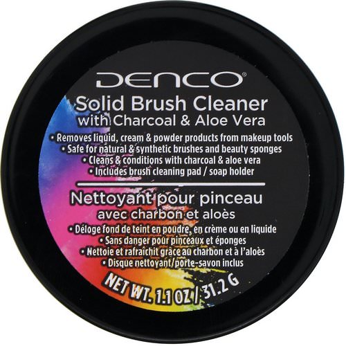 Denco, Solid Brush Cleaner with Charcoal & Aloe Vera, 1.1 oz (31.2 g) فوائد