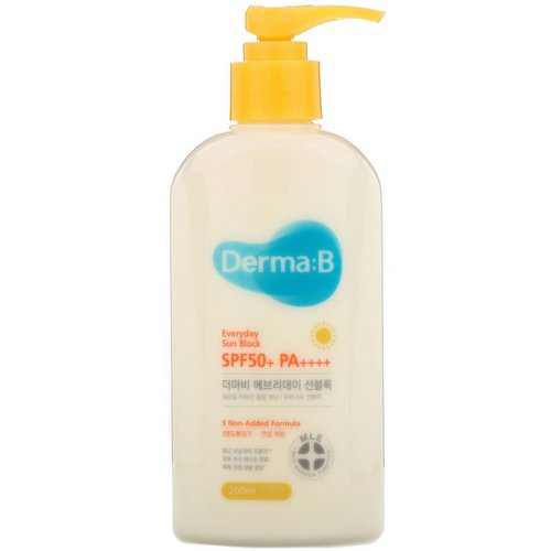 Derma:B, Everyday Sun Block, SPF 50+ PA++++, 6.7 fl oz (200 ml) فوائد