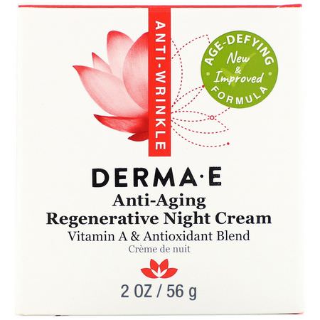 Derma E, Anti-Aging Regenerative Night Cream, 2 oz (56 g):مرطبات ليلية, كريمات