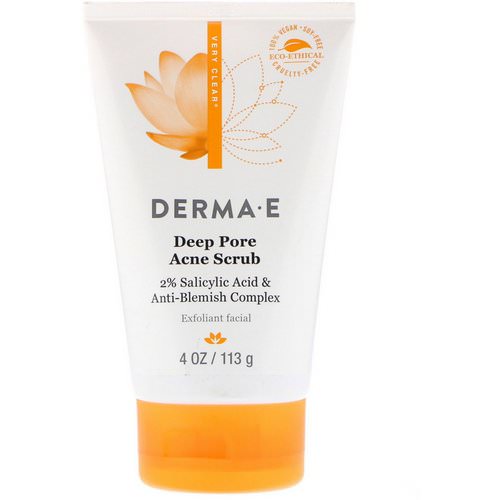 Derma E, Deep Pore Acne Scrub, 2% Salicylic Acid & Anti-Blemish Complex, 4 oz (113 g) فوائد