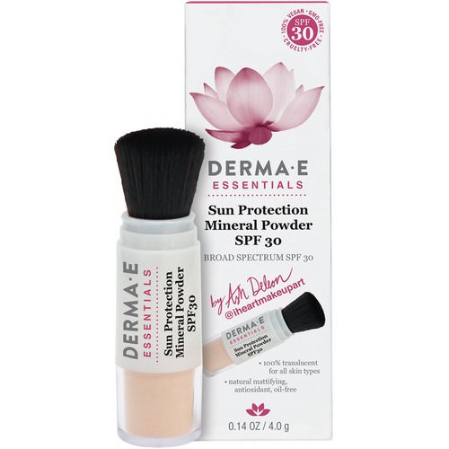 Derma E, Essentials, Sun Protection Mineral Powder, SPF 30, 0.14 oz (4.0 g) فوائد