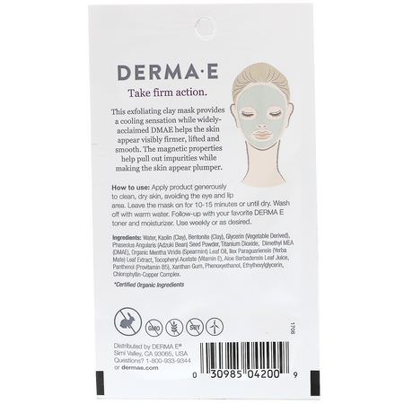 Derma E, Firming Magnetic Clay Mask, Adzuki Beans & Spearmint, 0.35 oz ( 10 g):أقنعة الطين, القش,ر