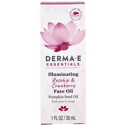Derma E, Illuminating Face Oil, Rosehip & Cranberry, 1 fl oz (30 ml) فوائد