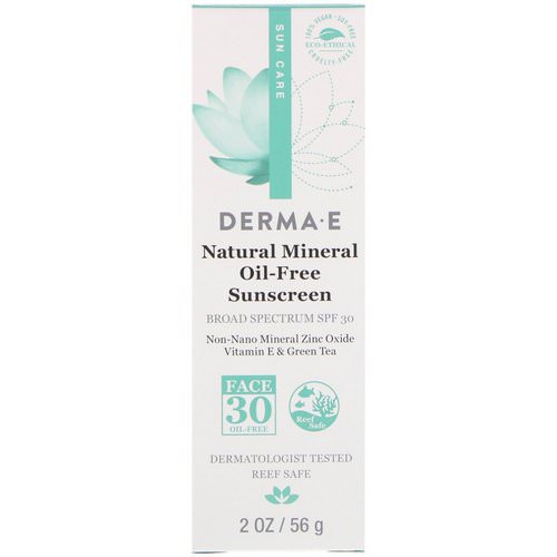 Derma E, Natural Mineral Oil-Free Sunscreen, SPF 30, 2 oz (56 g) فوائد