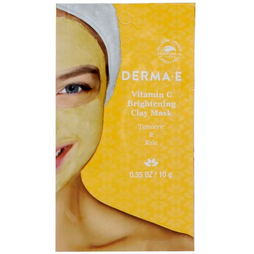 Derma E, Vitamin C Brightening Clay Mask, Turmeric & Kale, 0.35 oz (10 g) فوائد