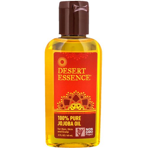 Desert Essence, 100% Pure Jojoba Oil, For Hair Skin and Scalp, 2 fl oz (60 ml) فوائد