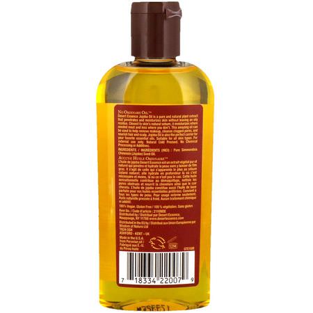 Desert Essence, 100% Pure Jojoba Oil, For Hair, Skin and Scalp, 4 fl oz (118 ml):زي,ت الناقل, الزي,ت العطرية