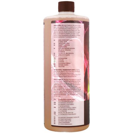 Desert Essence, Castile Liquid Soap with Eco-Harvest Tea Tree Oil, 32 fl oz (960 ml):المنظفات, غسل ال,جه