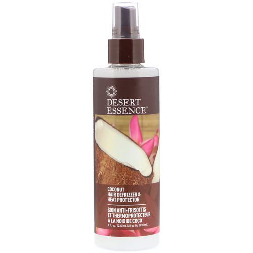 Desert Essence, Coconut Hair Defrizzer & Heat Protector, 8.5 fl oz (237 ml) فوائد