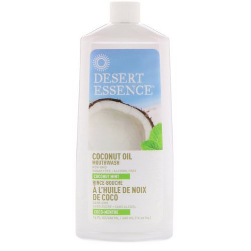 Desert Essence, Coconut Oil Mouthwash, Coconut Mint, 16 fl oz (480 ml) فوائد